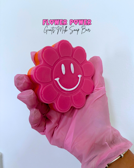 Flower Power Goats Milk Soap - Pink Sugar